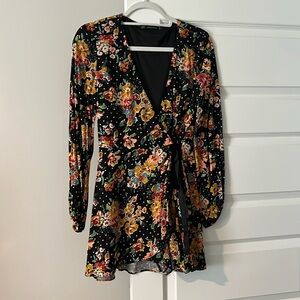 Zara long sleeve mini dress